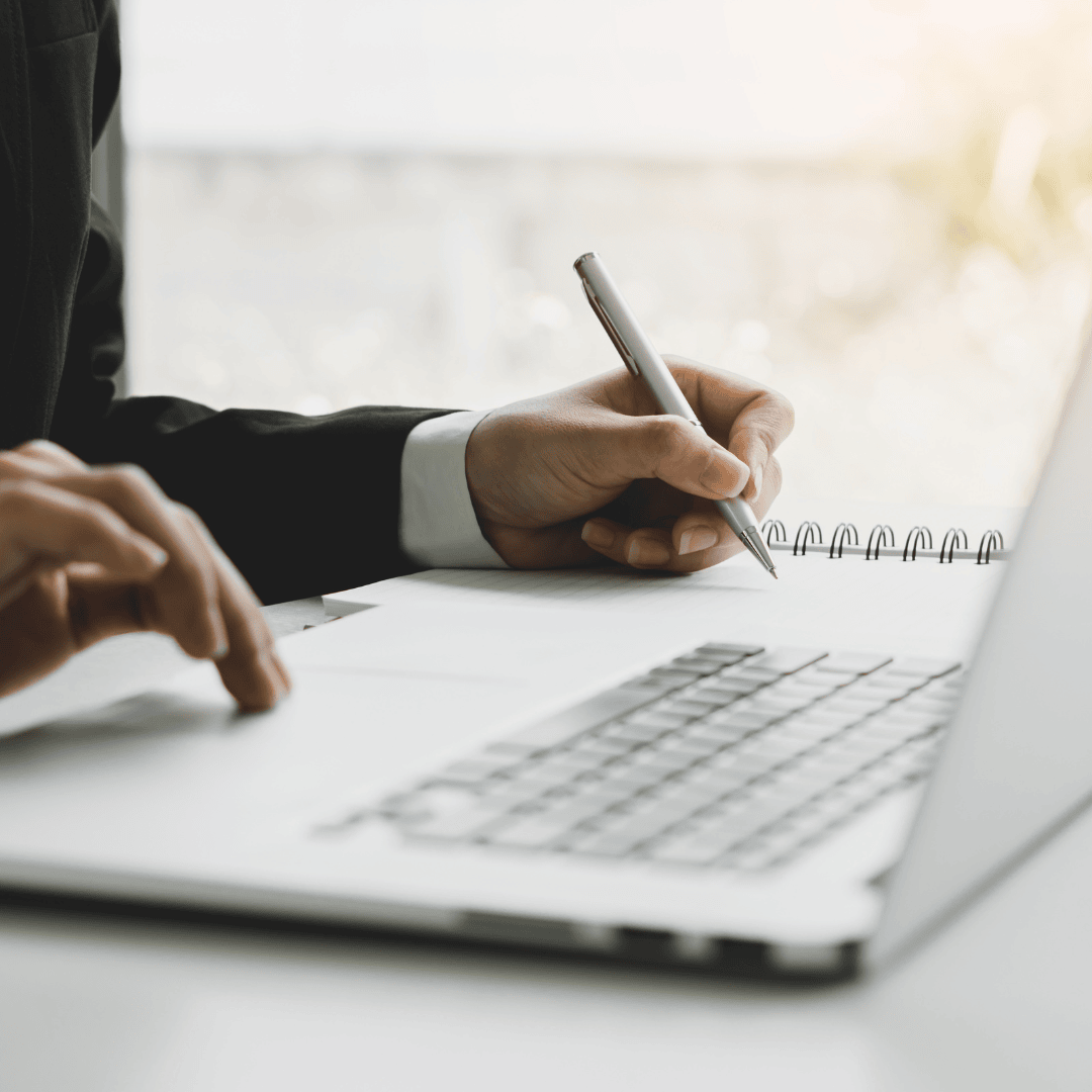 CPA working on his computer